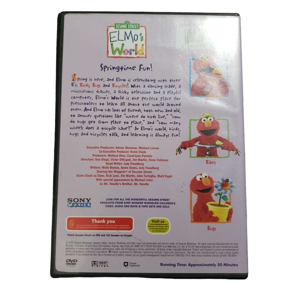 Lot of 4 Sesame Street Elmo Dvd's, Including his first movie Elmo - Grouchland - Picture 7 of 9